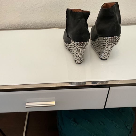 JEFFERY CAMPBELL HAVANA LAST WEDGE STUDDED PEEP TOE BOOTE 7.5 ♥️😍 - Picture 12 of 16